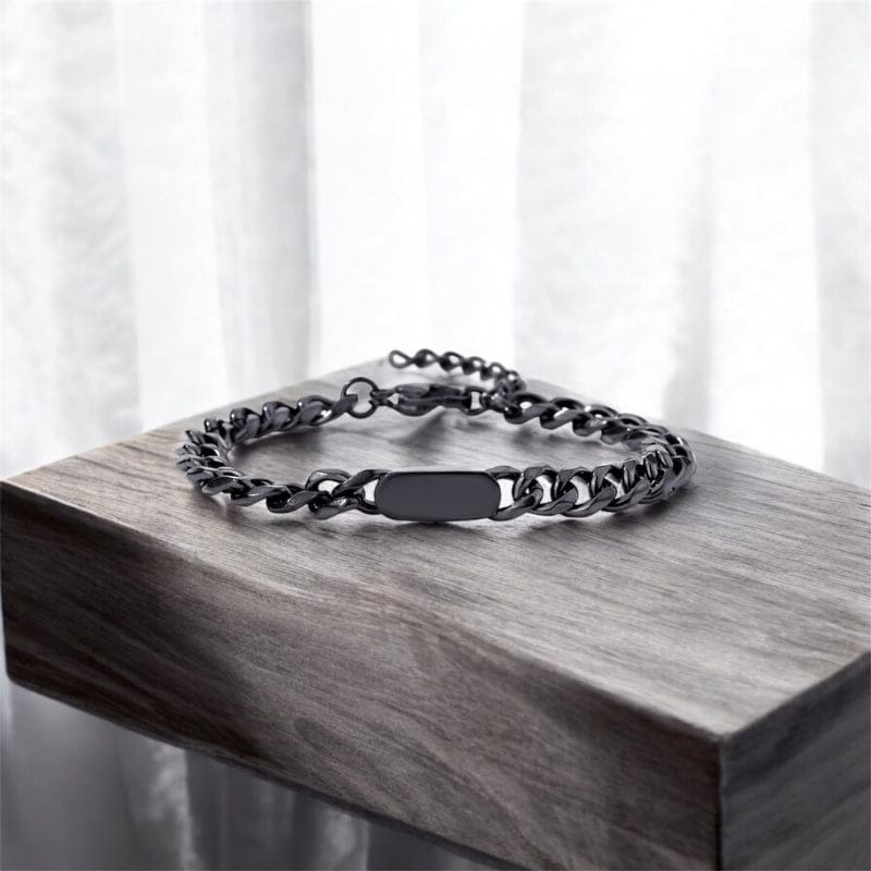 Bracelet Homme Personnalisé Gourmette - Acier Inoxydable
