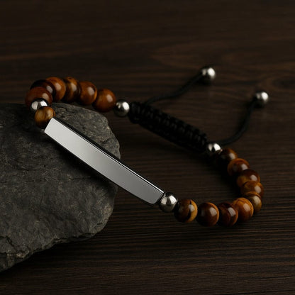 Bracelet Perles Homme Personnalisé | Pierre Naturelle