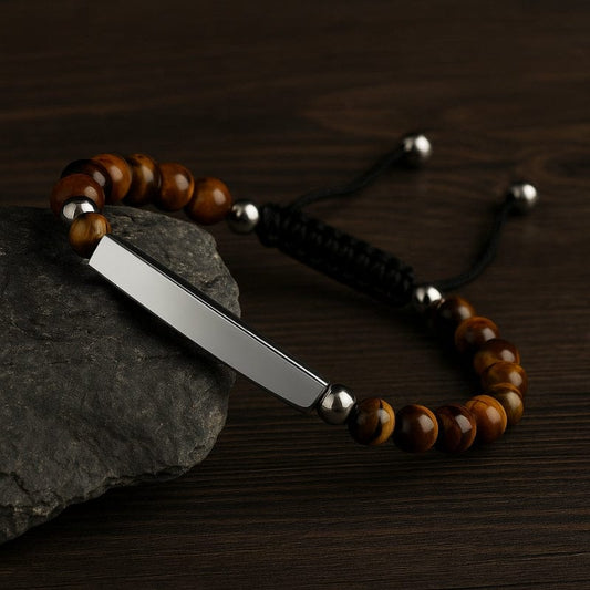 Bracelet Perles Homme Personnalisé | Pierre Naturelle