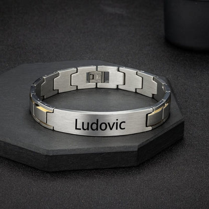 Bracelet Homme Personnalisé Acier - Maillons Épais