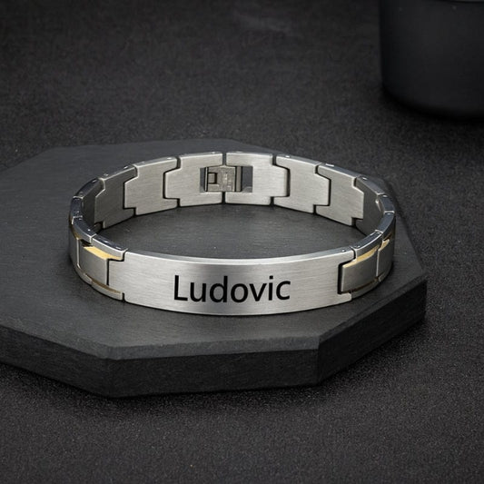 Bracelet Homme Personnalisé Acier - Maillons Épais