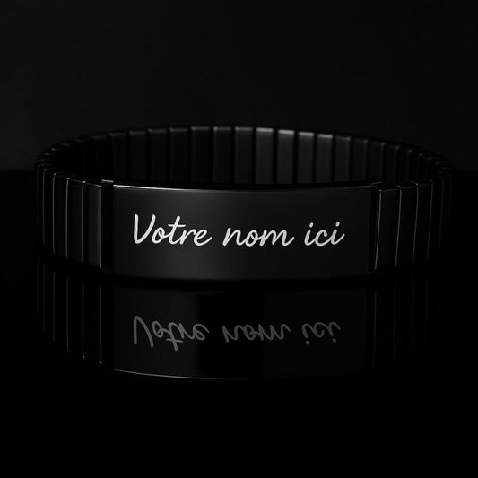 Bracelet Homme Personnalisé Acier - Inoxydable et Ajustable