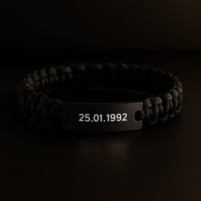 Bracelet Tissu Personnalisé Homme - Gravure Laser
