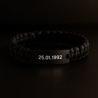 Bracelet Tissu Personnalisé Homme - Gravure Laser