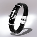 Bracelet Cuir Ancre Marine