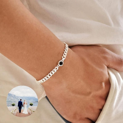 Bracelet Gourmette Homme Photo Personnalisée