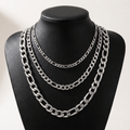 Chaîne Homme Maille Gourmette Alternée Argent