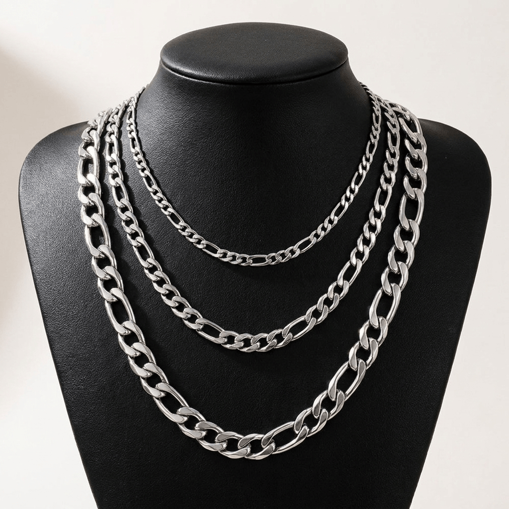Chaîne Homme Maille Gourmette Alternée Argent