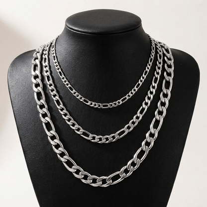 Chaîne Homme Maille Gourmette Alternée Argent