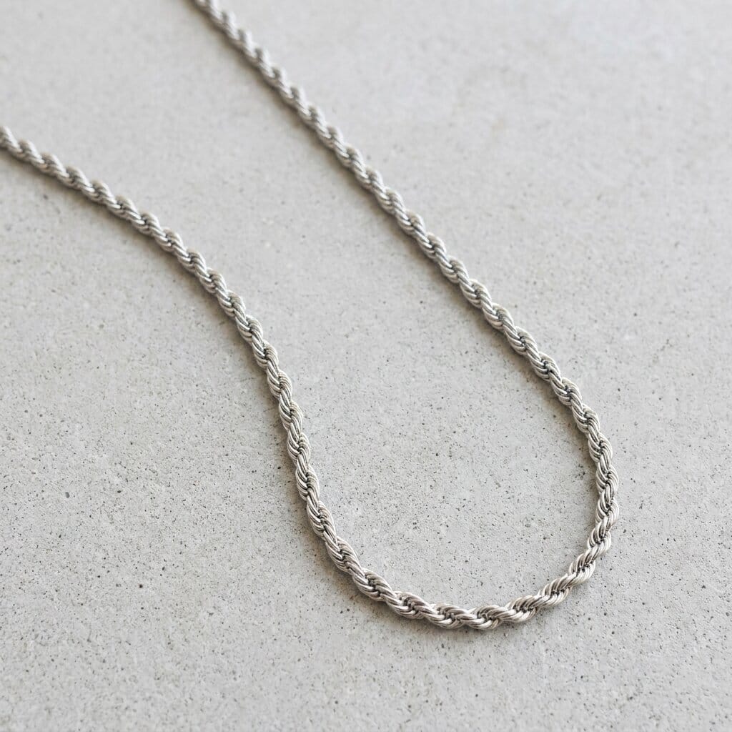 Chaîne Maille Corde Fine Pour Homme Acier Inoxydable