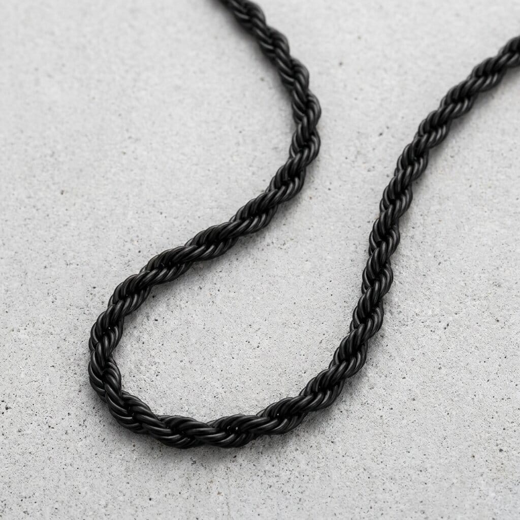 Chaîne Maille Corde Fine Pour Homme Acier Inoxydable
