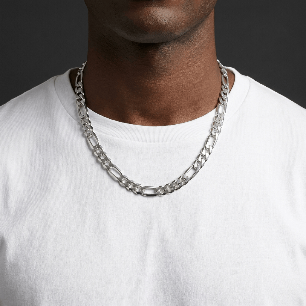 Chaîne Homme Maille Gourmette Alternée Argent