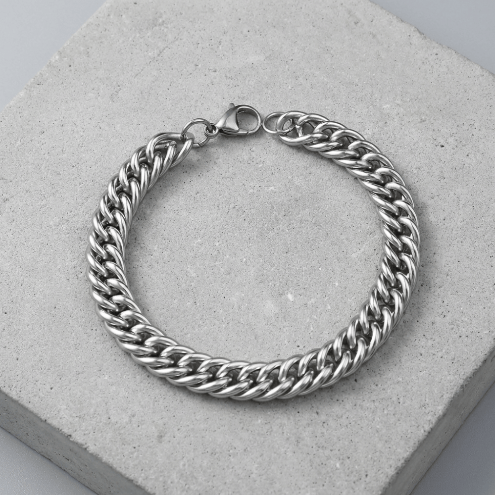 Chaîne Gourmette Homme Argent Maille Double
