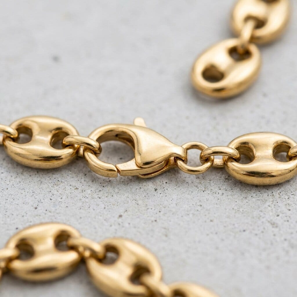 Collier Chaîne Grain de Café Pour Homme