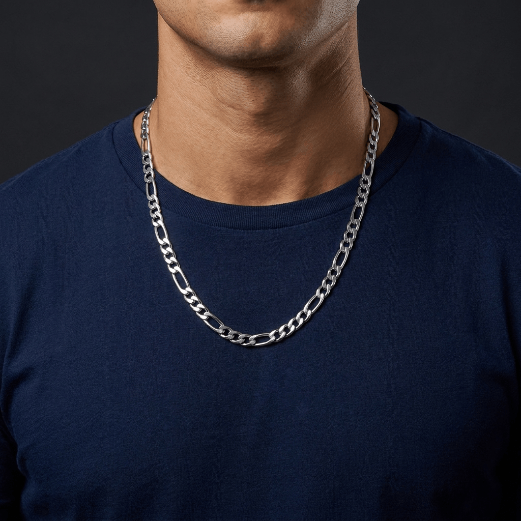 Chaîne Homme Maille Gourmette Alternée Argent