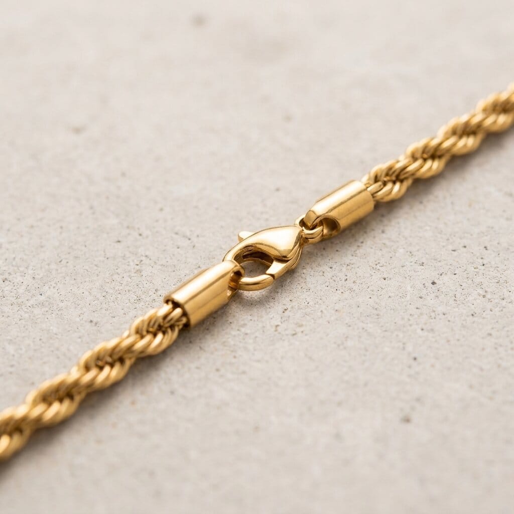 Chaîne Maille Corde Fine Pour Homme Acier Inoxydable