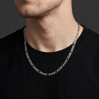 Chaîne Homme Maille Gourmette Alternée Argent