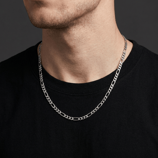 Chaîne Homme Maille Gourmette Alternée Argent