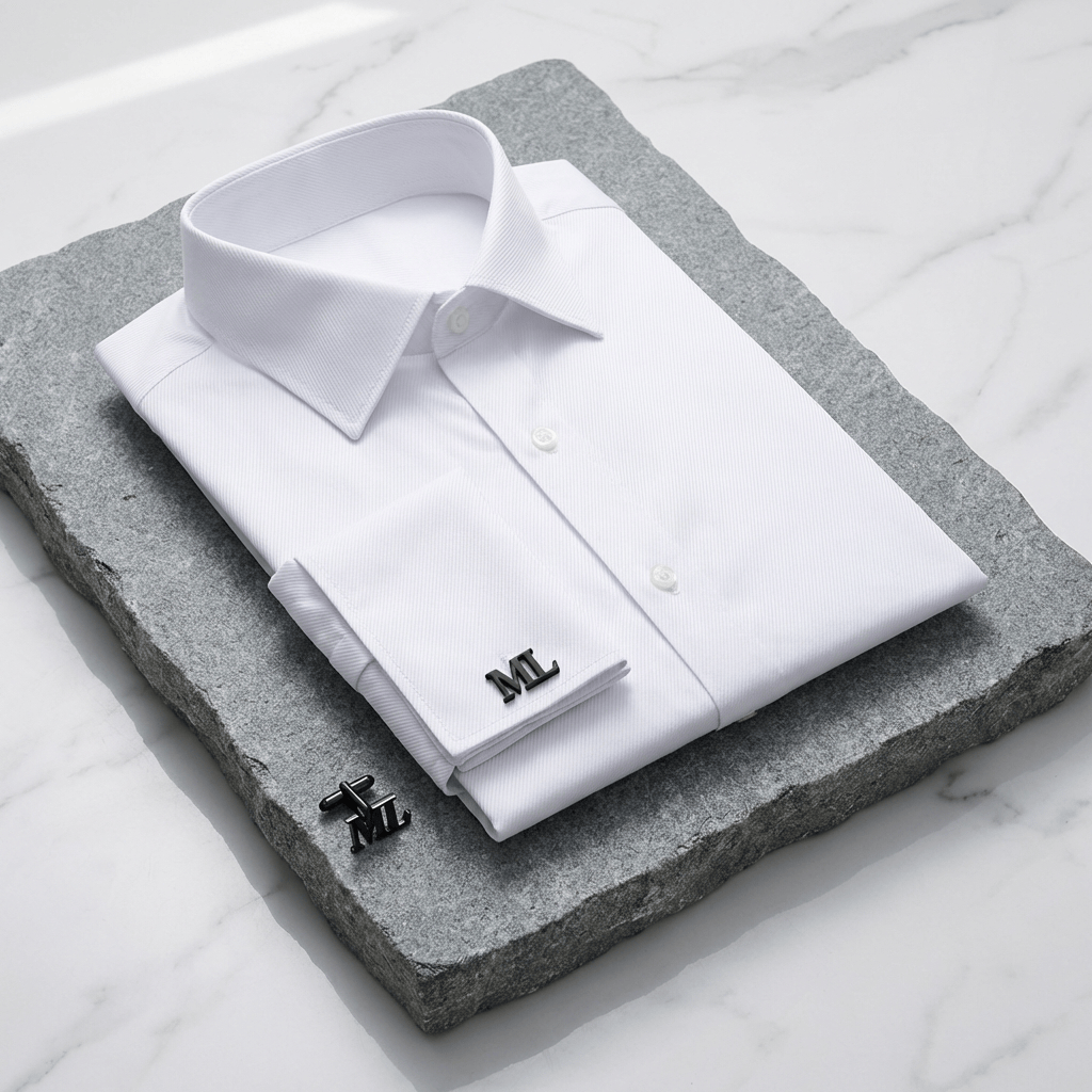 Chemise Homme Poignets Mousquetaires Col Français