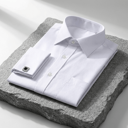 Chemise Homme Poignets Mousquetaires Col Français