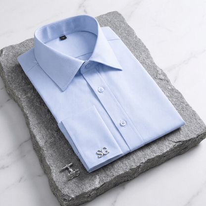 Chemise Homme Poignets Mousquetaires Col Français