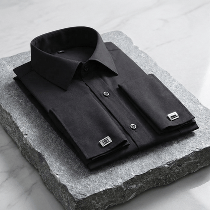 Chemise Homme Poignets Mousquetaires Col Français