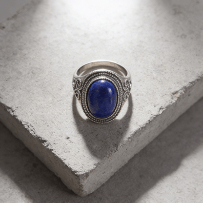Chevalière Argent Massif Homme Lapis Lazuli