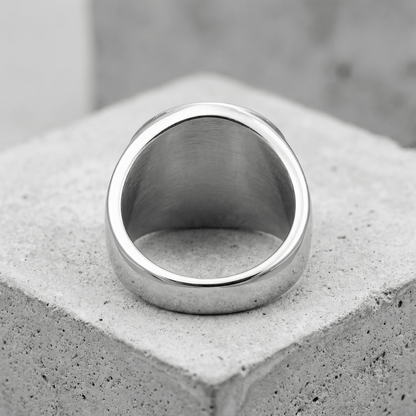 Bague Chevalière Homme Croix Acier Inoxydable