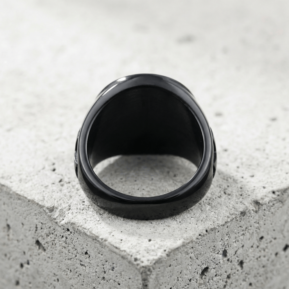 Bague Chevalière Homme Croix Acier Inoxydable