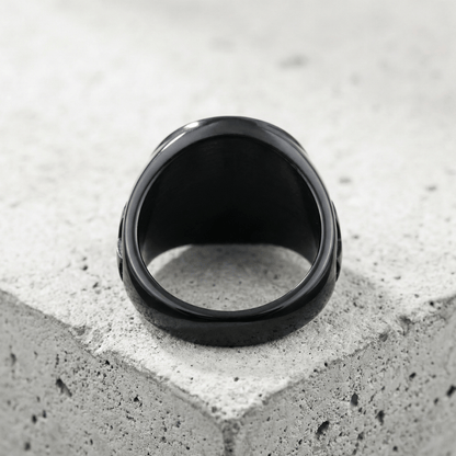 Bague Chevalière Homme Croix Acier Inoxydable