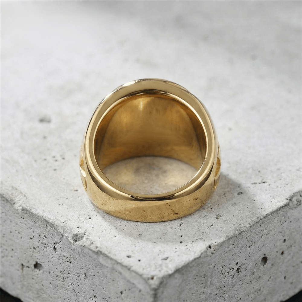 Bague Chevalière Homme Croix Acier Inoxydable
