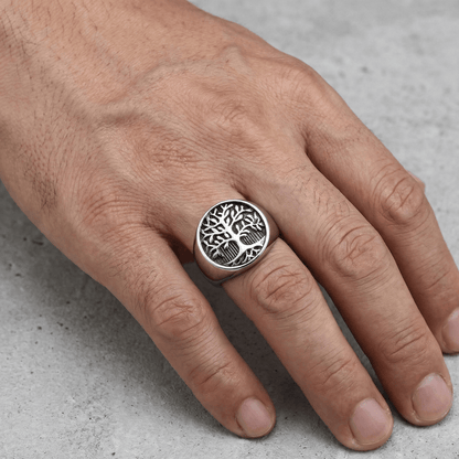 Bague Chevalière Homme Arbre de Vie