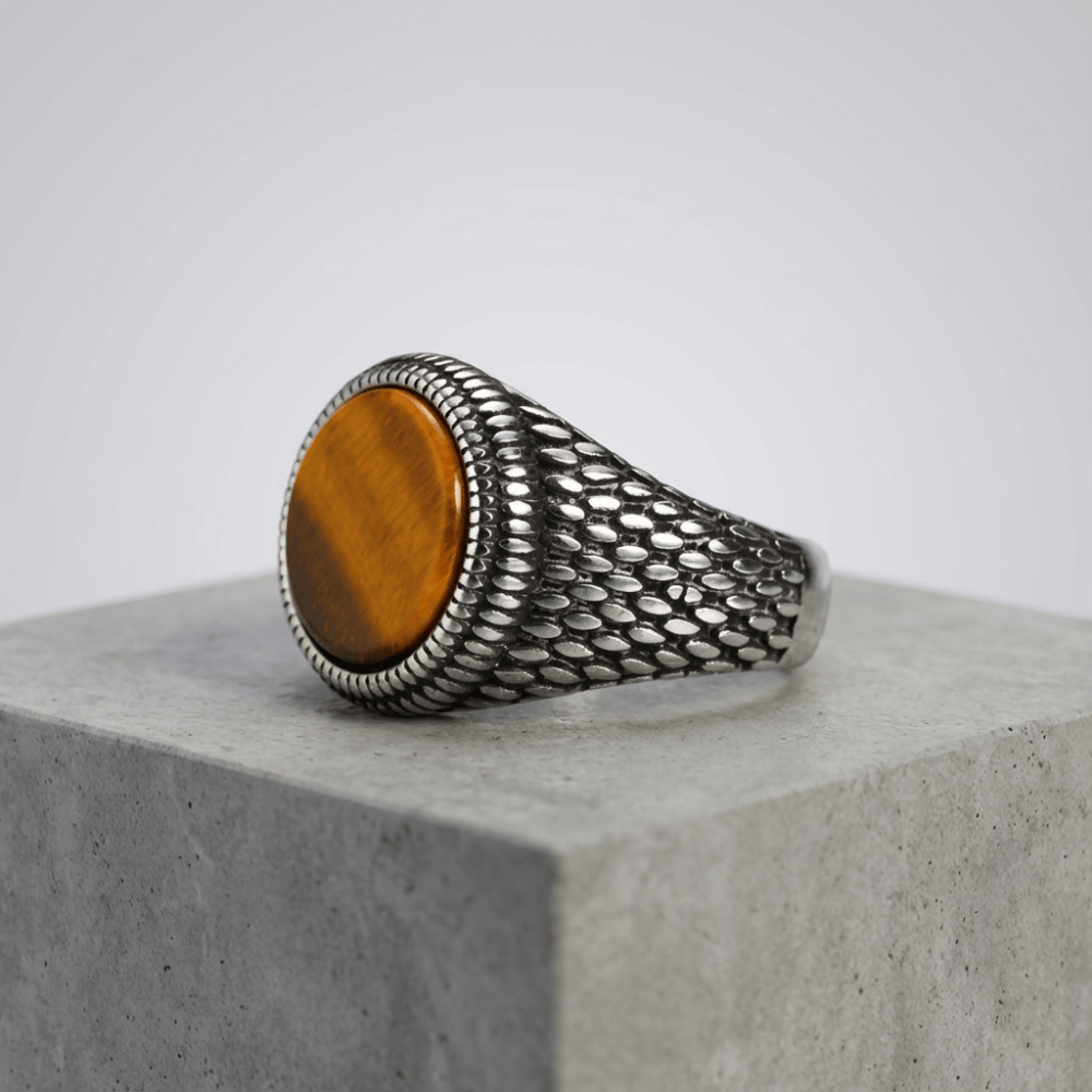 Chevalière Homme Pierre Bague Argent