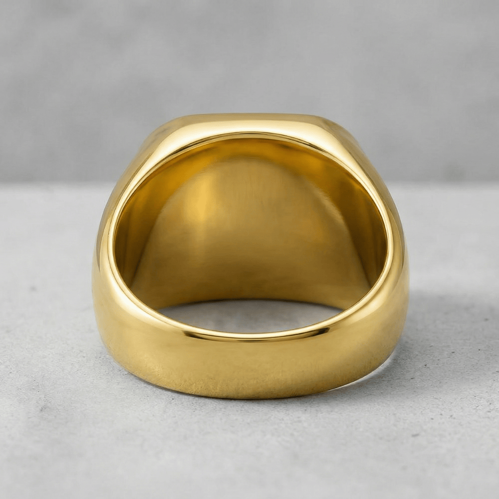 Chevalière Homme Or Initiale Gravée Personnalisable