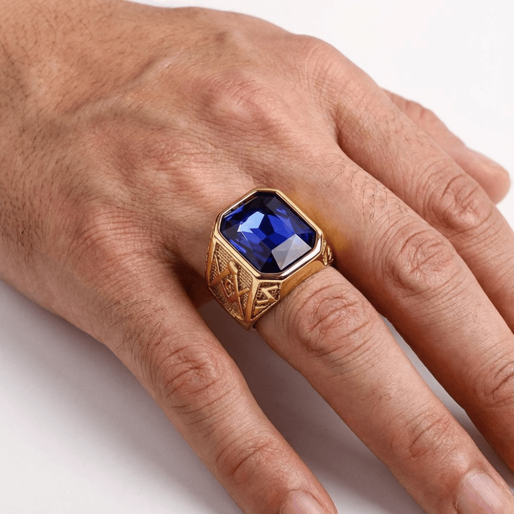 Bague Chevalière Homme Or avec Pierre