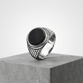 Chevalière Homme Pierre Bague Argent