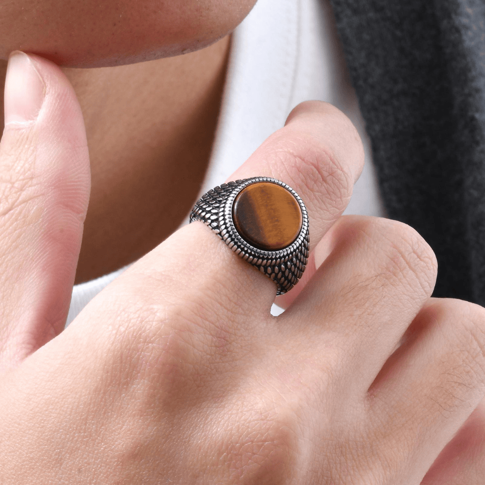 Chevalière Homme Pierre Bague Argent