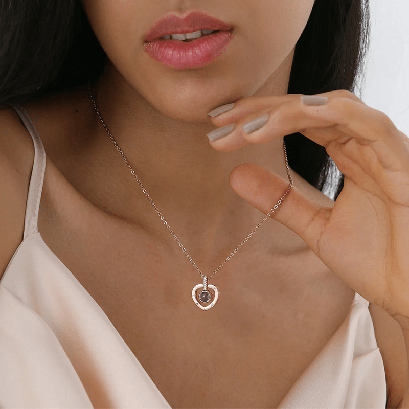 Collier et Pendentif Projection Photo Personnalisé