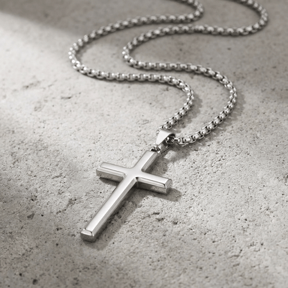 Chaîne Croix Homme Acier Inoxydable