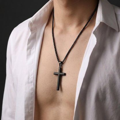 Chaîne Croix Homme Acier Inoxydable