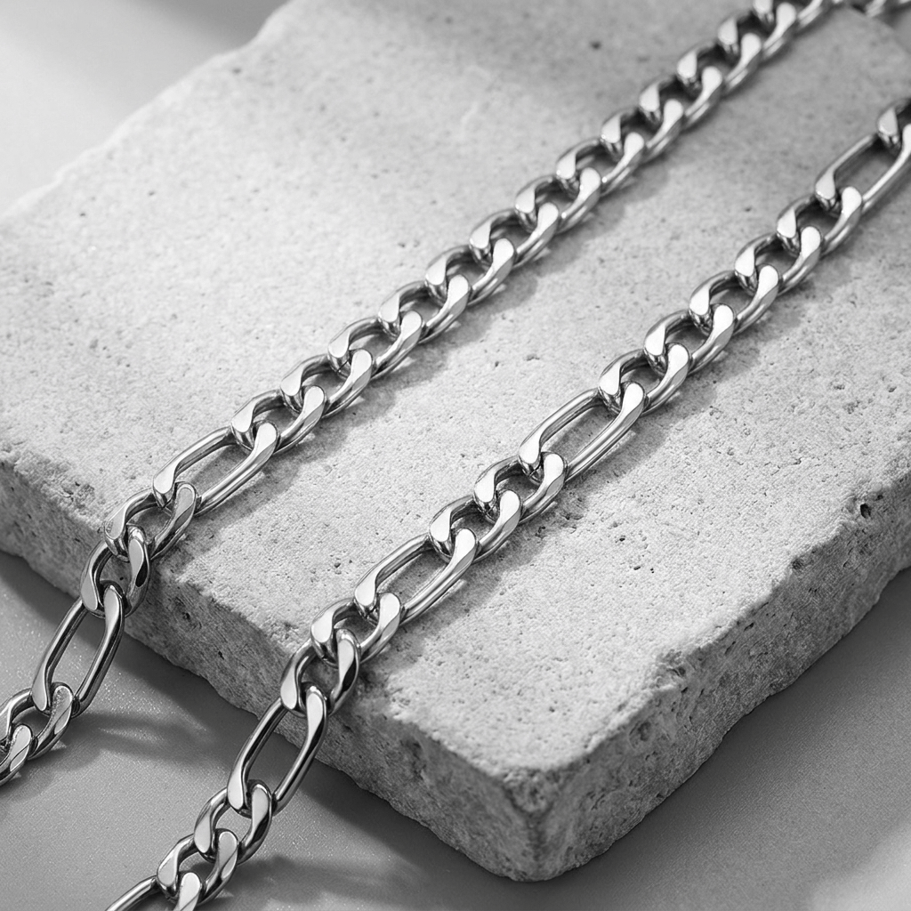 Chaîne Homme Maille Gourmette Alternée Argent
