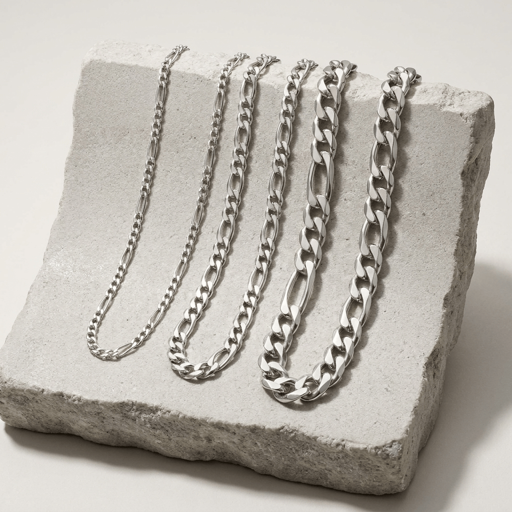 Chaîne Homme Maille Gourmette Alternée Argent