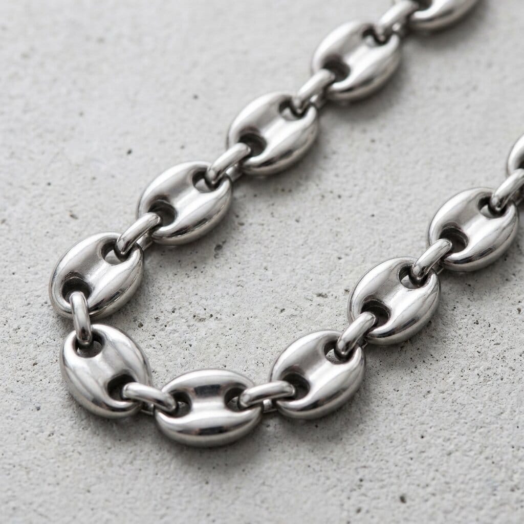 Collier Chaîne Grain de Café Pour Homme