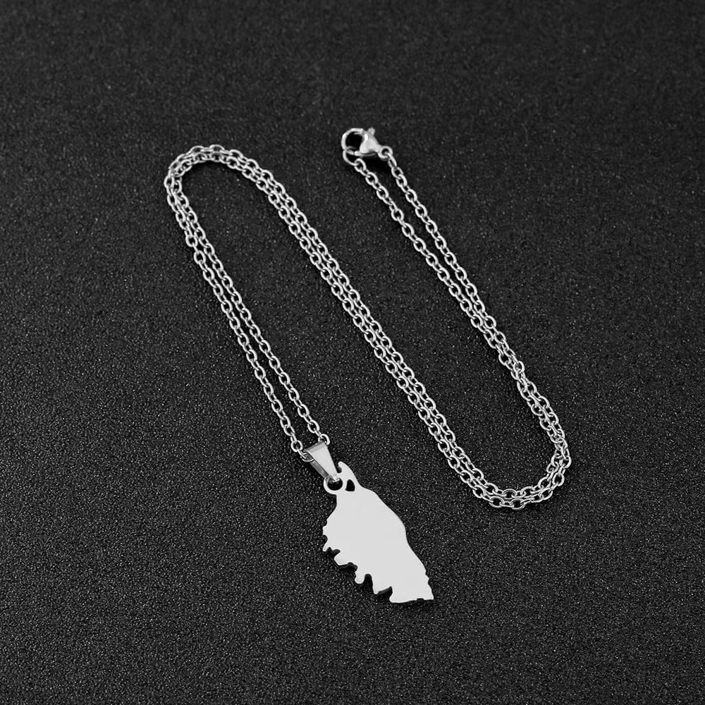 Pendentif Homme Corse Acier Inoxydable