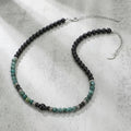 Collier Homme Pierre Turquoise Acier Inoxydable