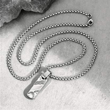 Collier Pendentif Homme Barre Acier Inoxydable