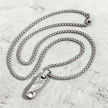 Collier Pendentif Homme Barre Acier Inoxydable