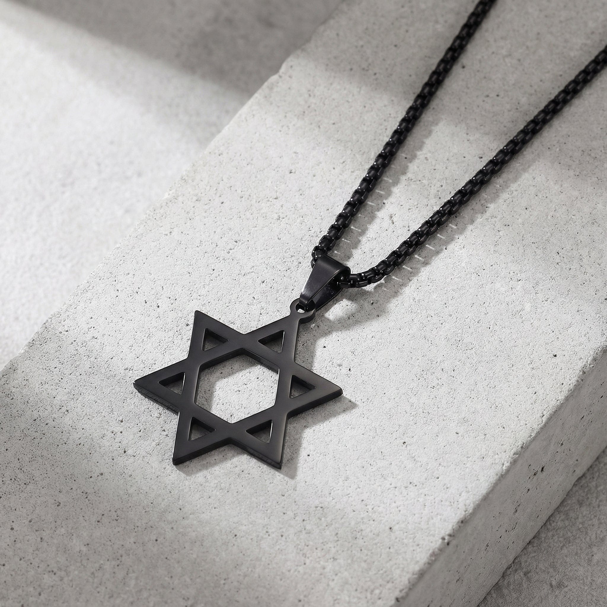 Collier Pendentif Étoile de David Acier Inoxydable