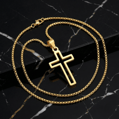 Collier Homme Pendentif Croix Acier Inoxydable