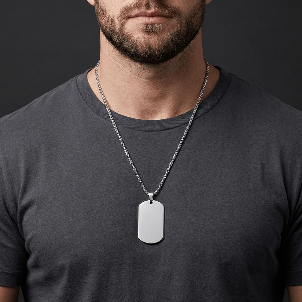 Collier Plaque Militaire Personnalisable Homme